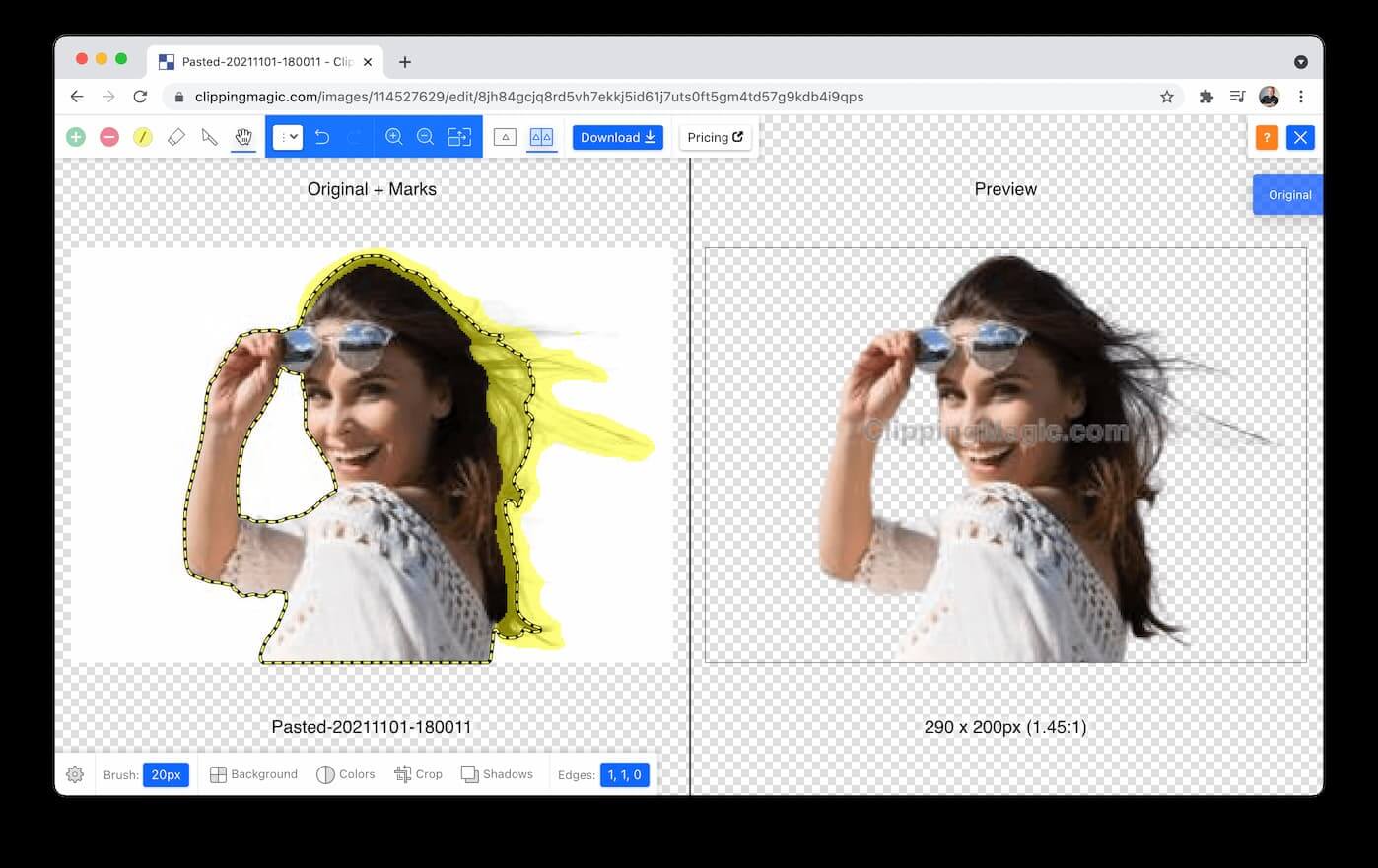 Clipping Magic uses artificial intelligence to remove the background of images pasted via the Async Clipboard API.